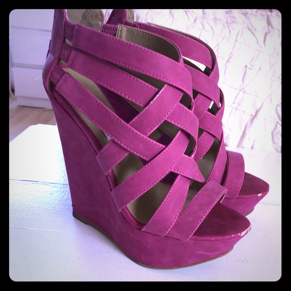 Pink steve madden wedge